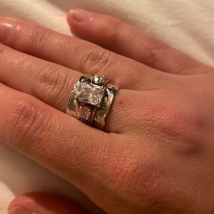 Beautiful handmade diamond ring made in st barths - hand fired